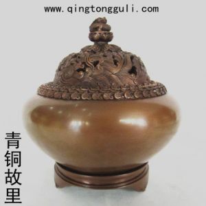 供應(yīng)湖北特色禮品 小銅香爐批發(fā) 純紫銅香爐帶底缽式熏香爐    香爐廠家