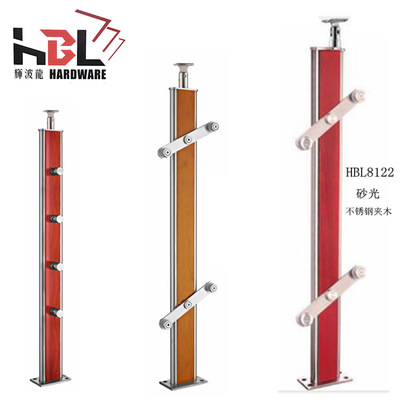供應(yīng)室內(nèi)樓梯立柱配件欄桿扶手不銹鋼圓管夾木 不銹鋼樓梯立柱